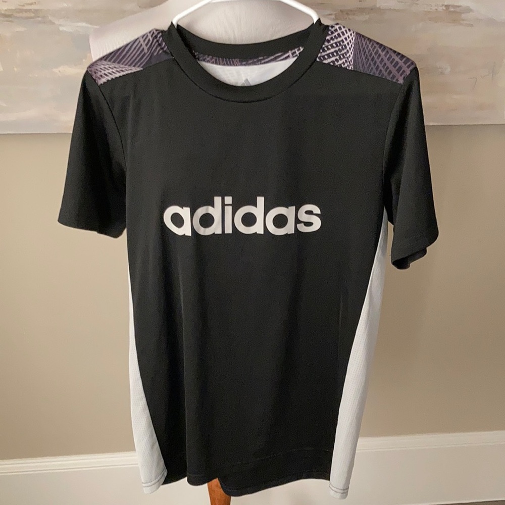 Adidas black climacool athletic shirt with ventilated sides
